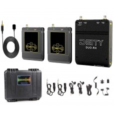 Deity Connect Wireless Lavalier Microphones- 2.4 GHz Dual-Channel Receiver + Two Transmitters,OLED Daylight Display Screens,Encrypted 24-Bit / 48 kHz Transmission